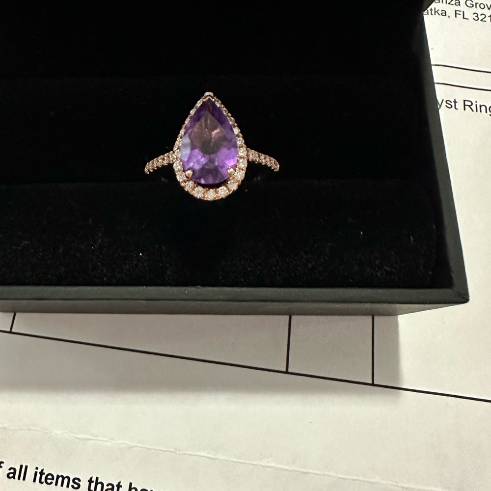 14K rose gold ring